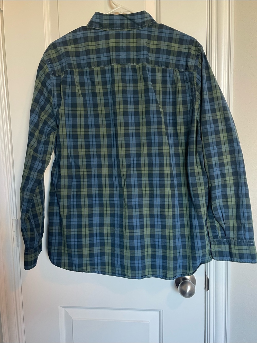 Rye Men's Green and Blue Plaid Button-Down Shirt Size Regular - Picture 3 of 4